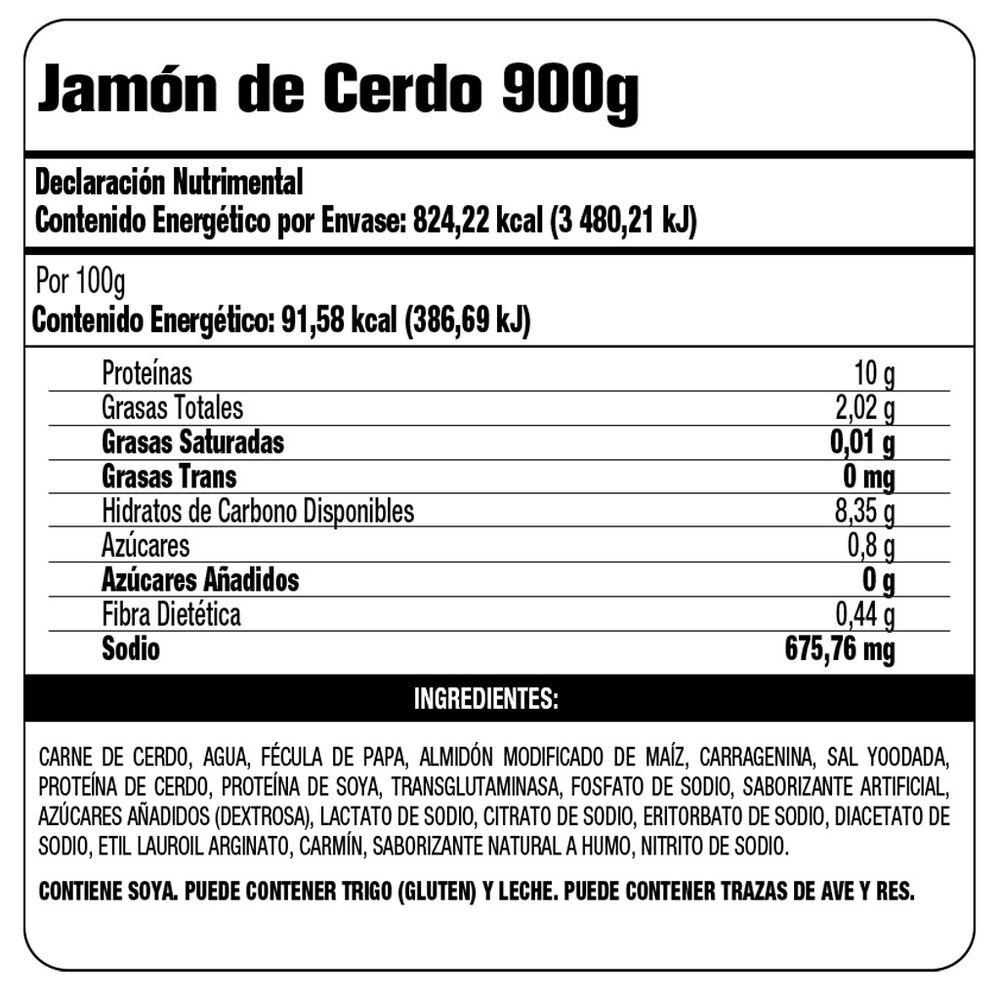Jam&oacute;n de Cerdo GFCH 900 g image number 1