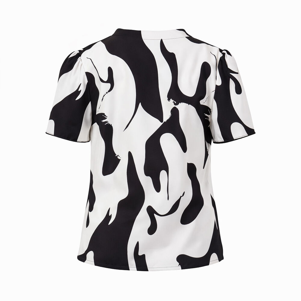 Blusa M/Corta Con Estampado Blanco/Negro G American College image number 1