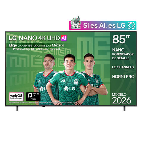 Pantalla 85" LG NANO 4K UHD AI NU850