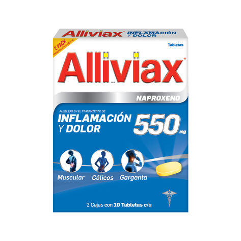 Tableta Alliviax 550 Mg 2 /10 P