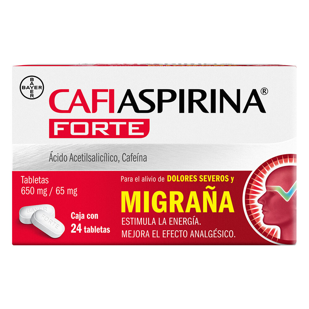 Cafiaspirina forte con 24 tabletas 2 pack image number 1
