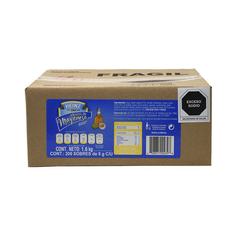 Aderezo de Mayonesa Sobres Heinz 200/8 g