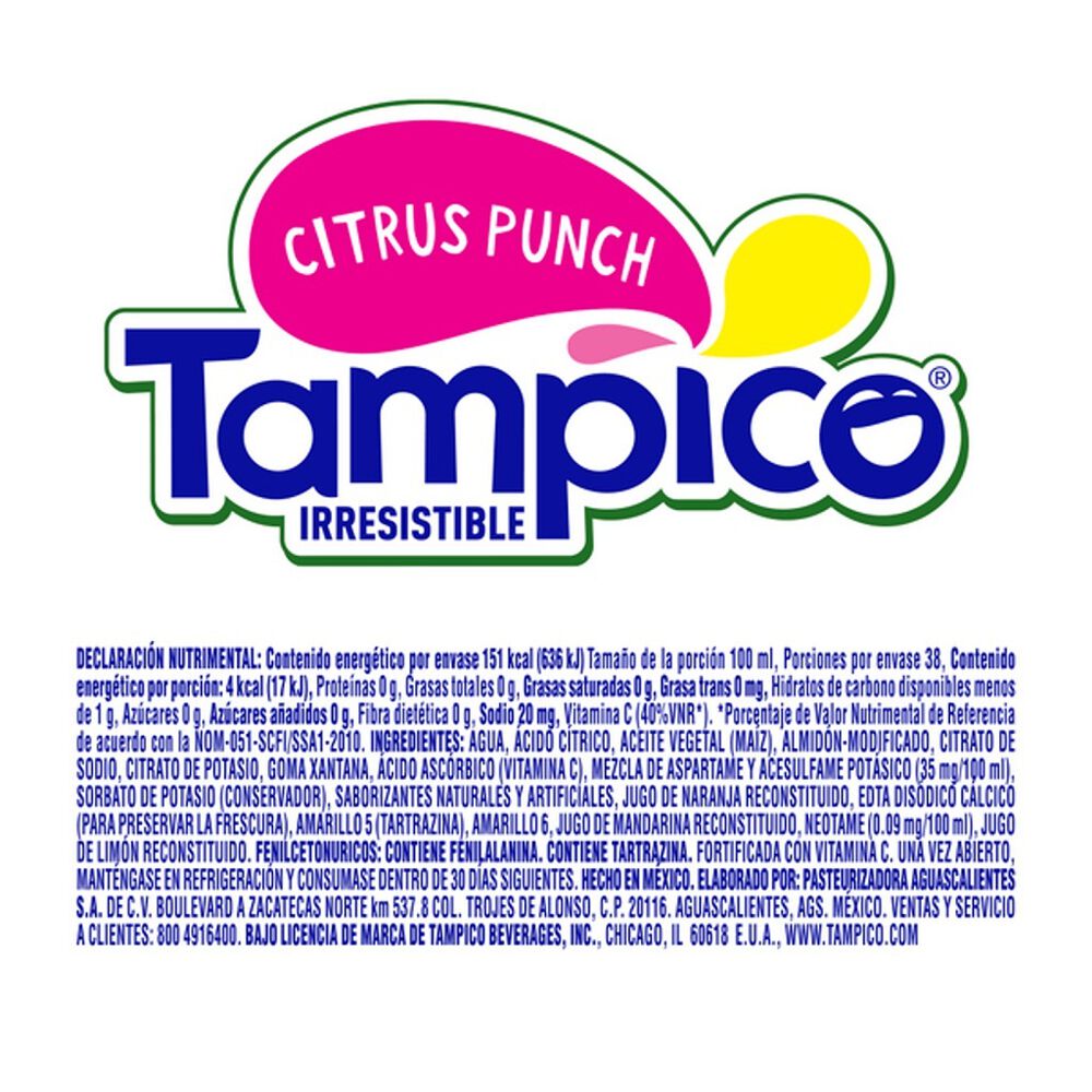 Bebida Tampico Naranja 3.78 L Garrafa image number 2