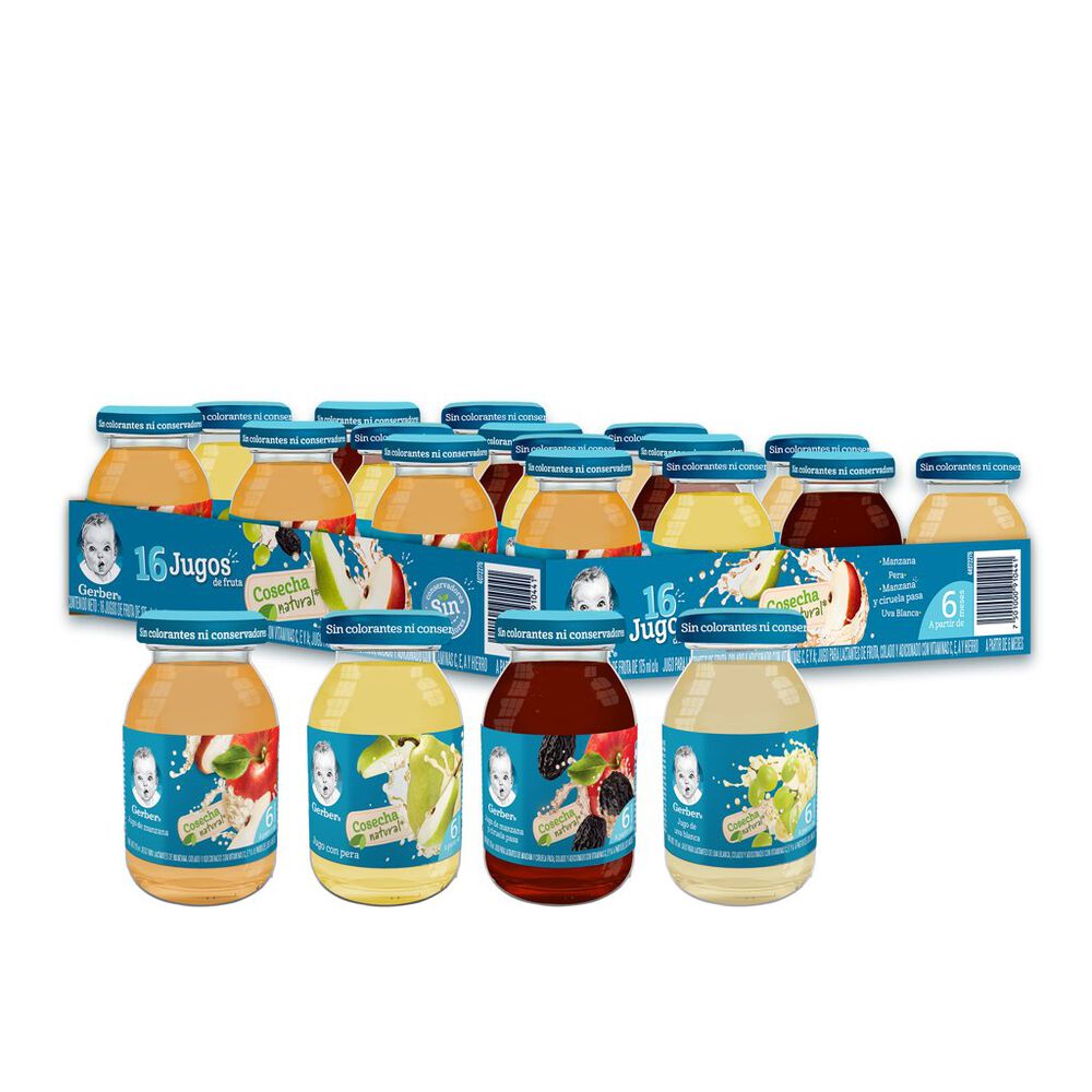 Jugo Surtido Etapa 2 Gerber 16/175 g image number 3