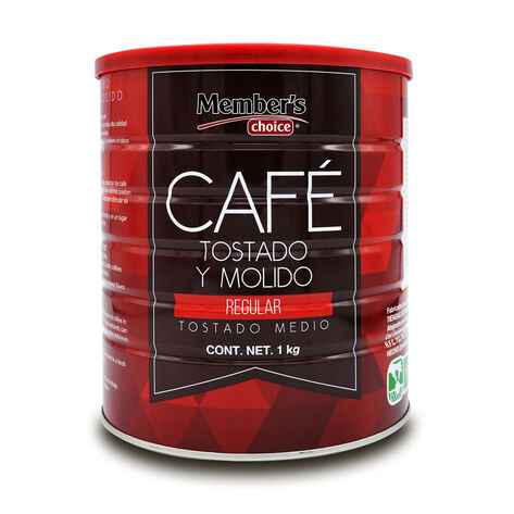 Caf&eacute; Tostado Molido Regular Member"s Choice 1 Kg