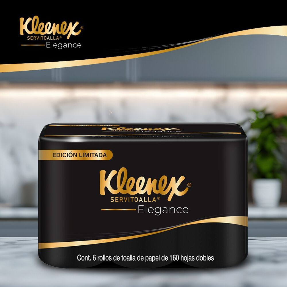 Servitoalla Kleenex Black Elegance 6/160 Hojas image number 1