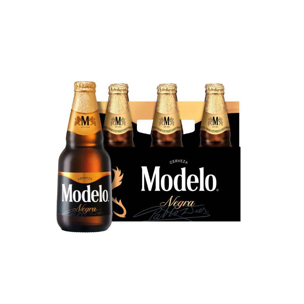 Cerveza &Aacute;mbar Modelo Negra 6 Pack Botellas 355 ml image number 1