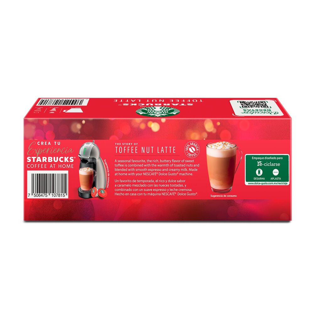 C&aacute;psulas Toffee Nut  Latte Starbucks 1/36 pzs image number 1