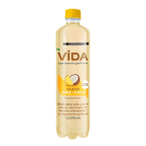 Agua Gasificada Pi&ntilde;a Coco VIDA 12/575 ml