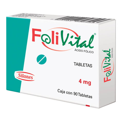 Folivital 4mg Tab con 90