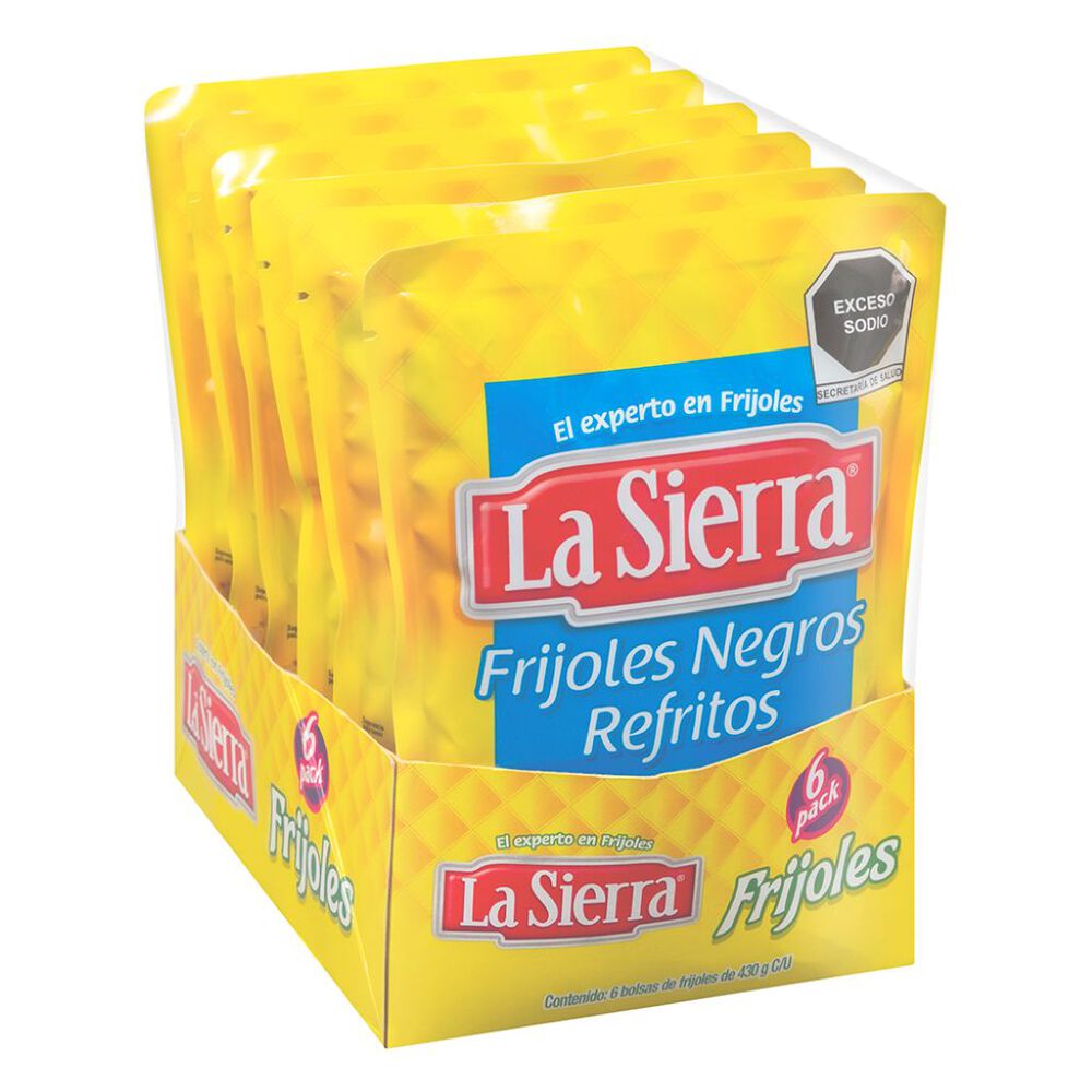 Frijoles Negros Refritos La Sierra 6/430 g image number 2