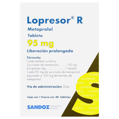 Lopresor R 95 mg Lib Prol 30 Tab