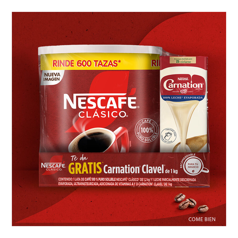 Nescafe Clasico 1.2kg + Carnation 1L image number 1