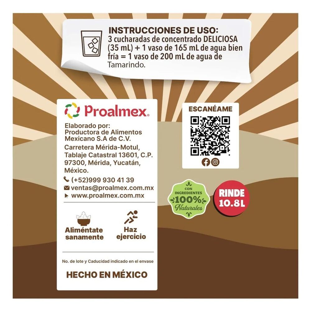 Concentrado Tamarindo Deliciosa 1.89 L image number 1