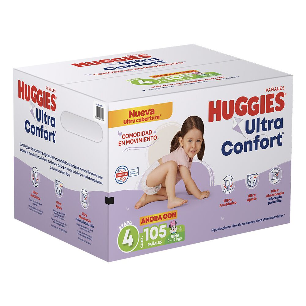 Pa&ntilde;al Etapa 4 Ni&ntilde;a Huggies Ultra Confort 105 Pzas image number 1