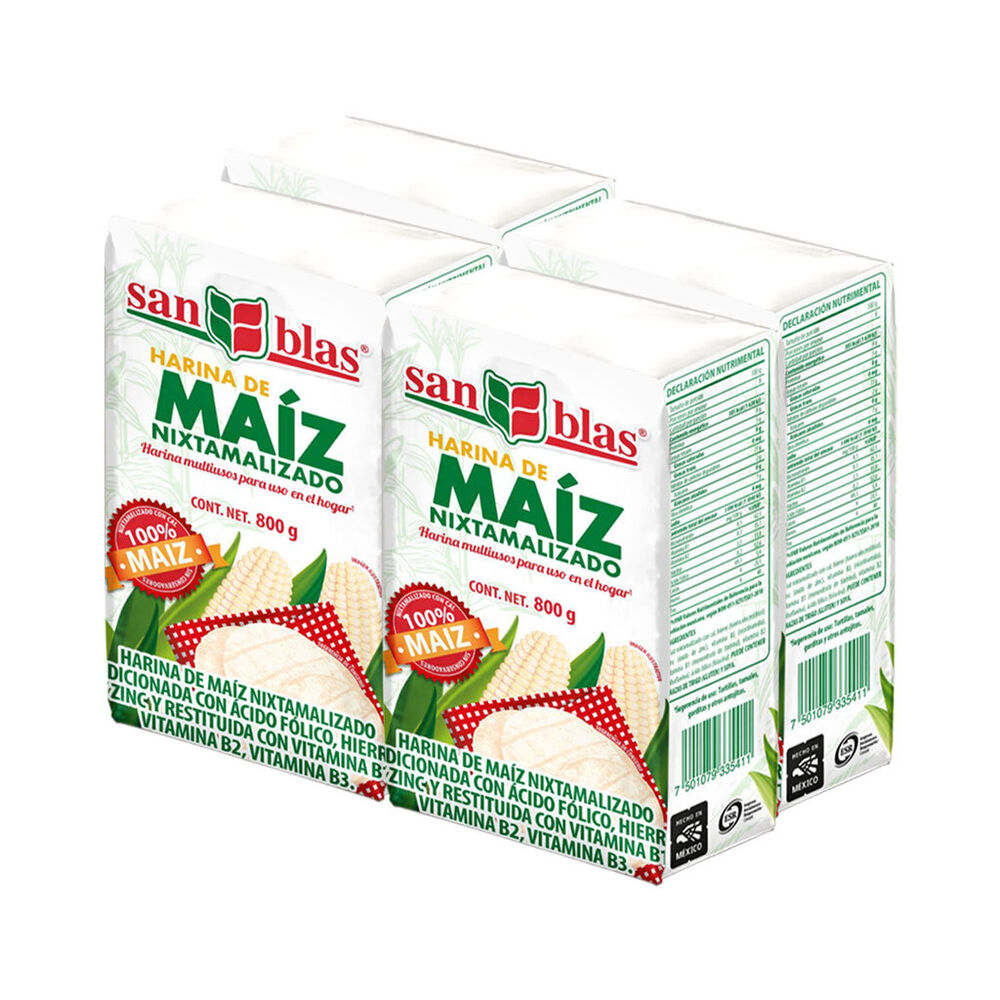 Harina de Maiz Nixtamalizado San Blas 800 g image number 1