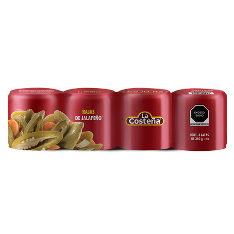 Chiles Jalape&ntilde;os en Rajas La Coste&ntilde;a 4/380 g
