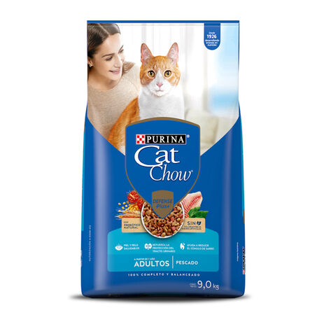 Alimento Para Gato Sabor Pescado Cat Chow 9 Kg