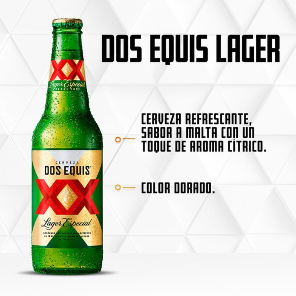 Cerveza Clara Dos Equis Lager Especial 24 Pack Botellas 355 ml image number 1