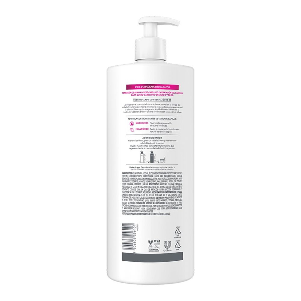 Acondicionador Hydra Alivio Derma Care Dove  1 L image number 1