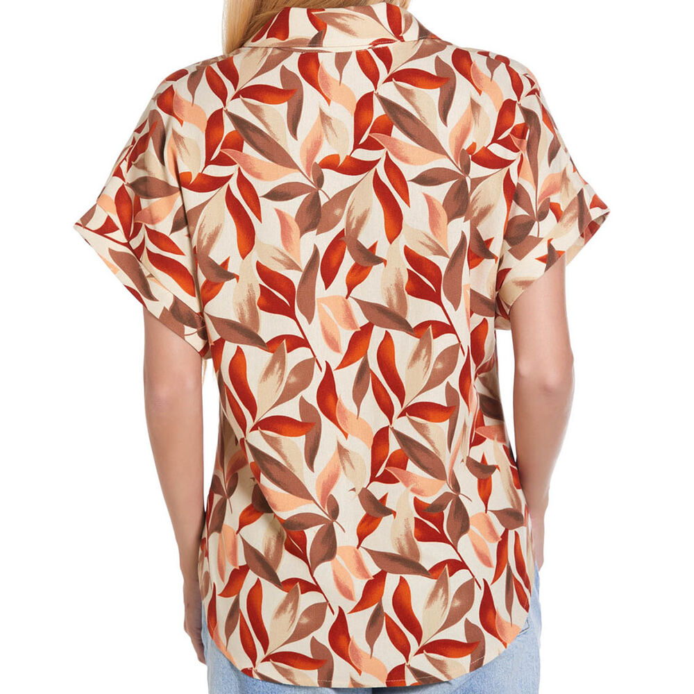 Blusa Estampada Manga Corta Beige talla G Ann Miller image number 1