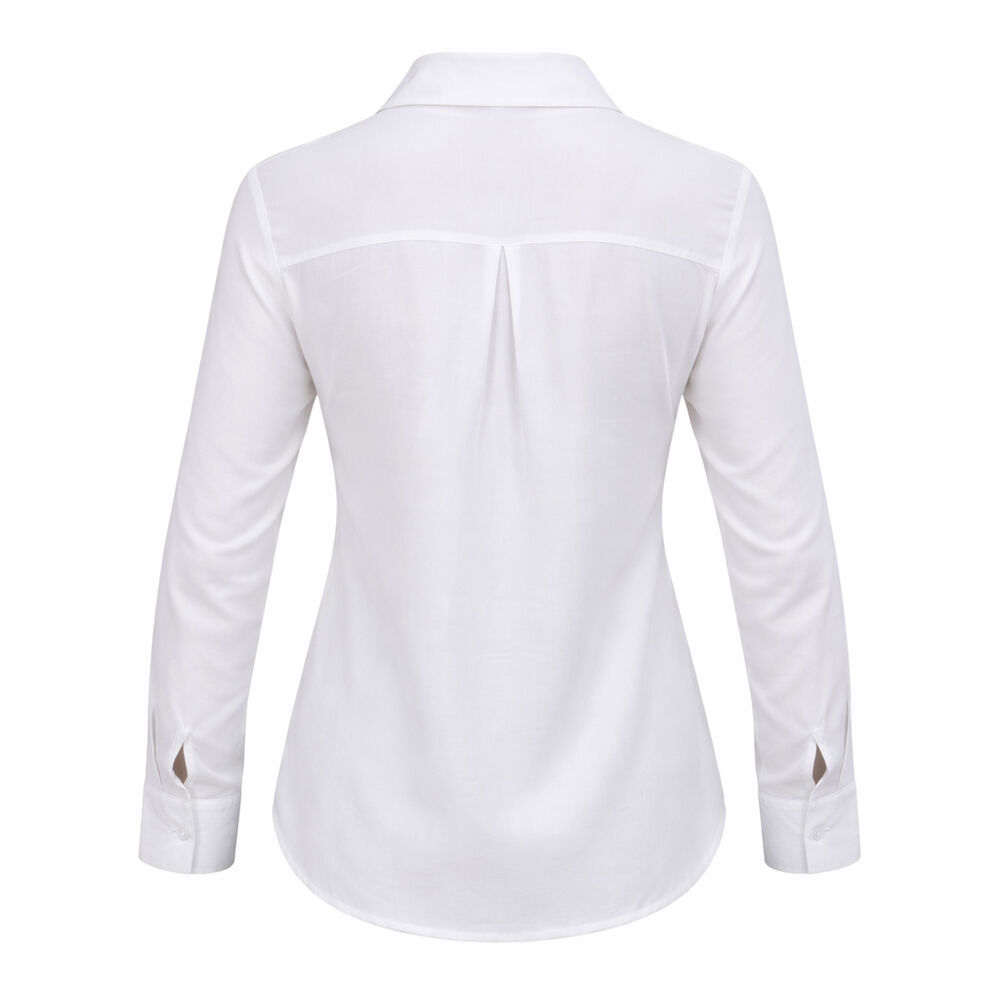 Blusa con Manga Cuello V Blanco Talla G American College image number 1