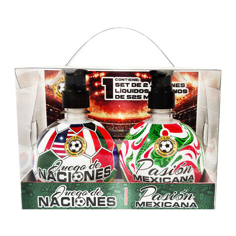 Jab&oacute;n L&iacute;quido para Manos Juego de Naciones y Pasi&oacute;n Mexicana 2/300 ml