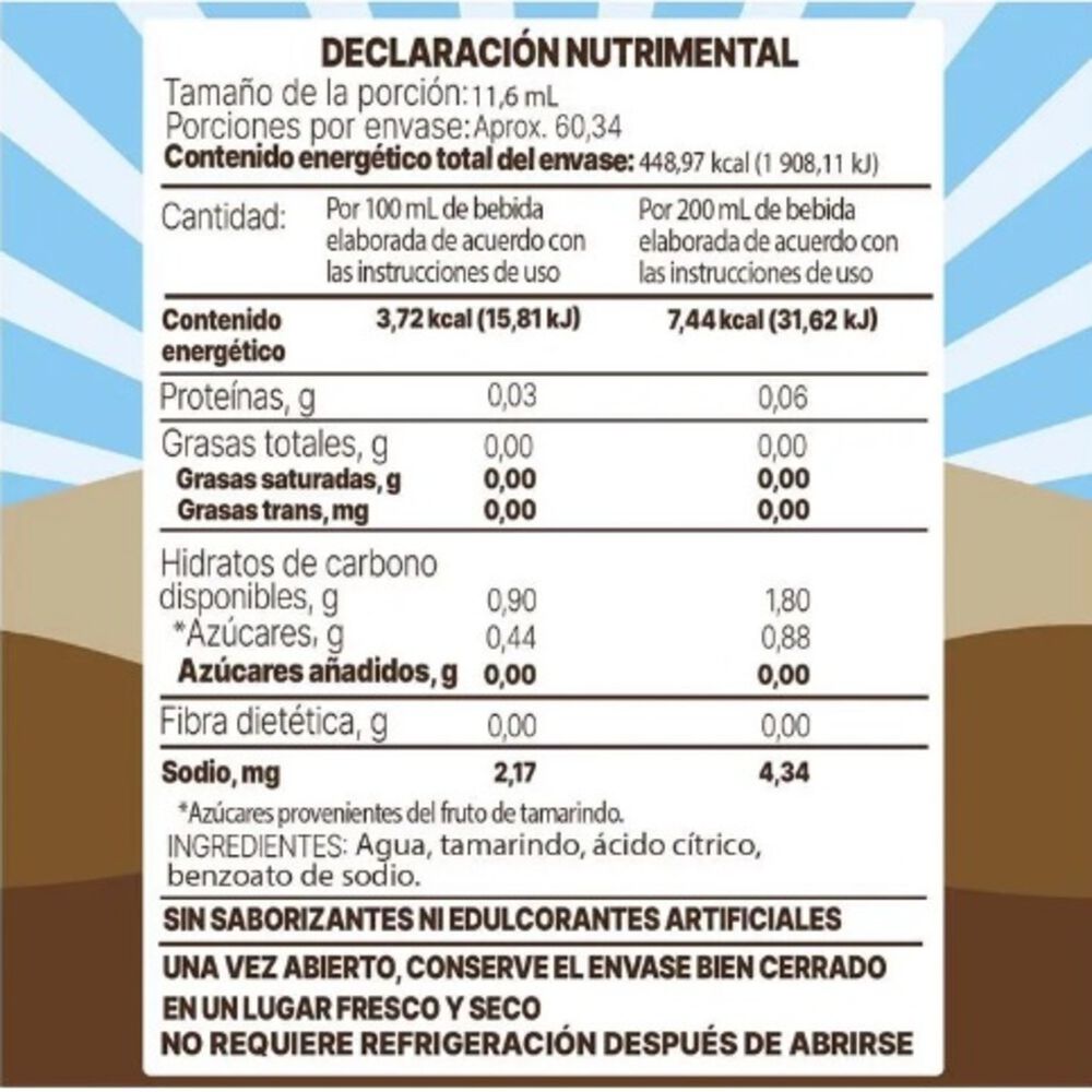 Concentrado Tamarindo Deliciosa 1.89 L image number 2