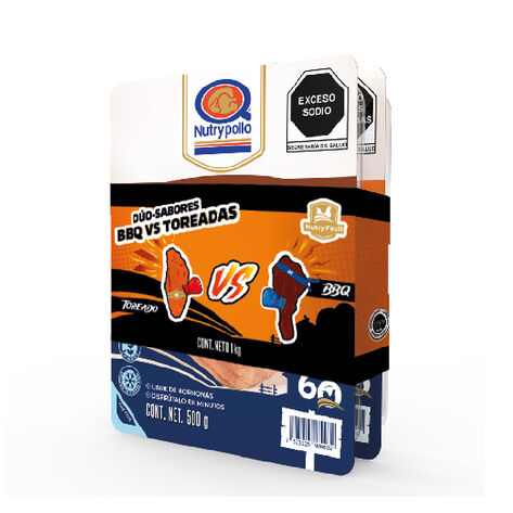 ALITAS DE POLLO BBQ/TOREADAS DUOPACK 1KG