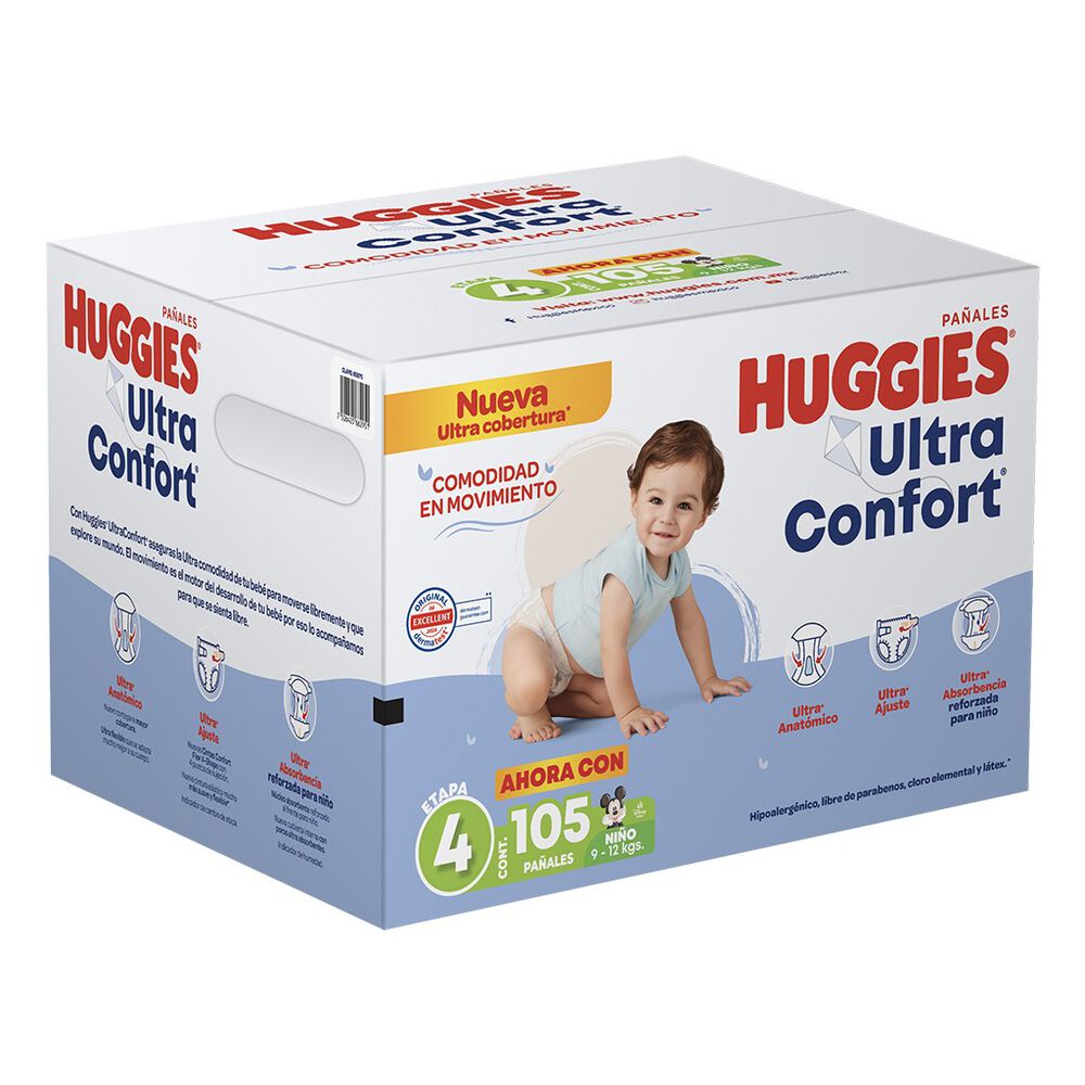 Pa&ntilde;al Etapa 4 Ni&ntilde;o Huggies Ultra Confort 105 pzas image number 1