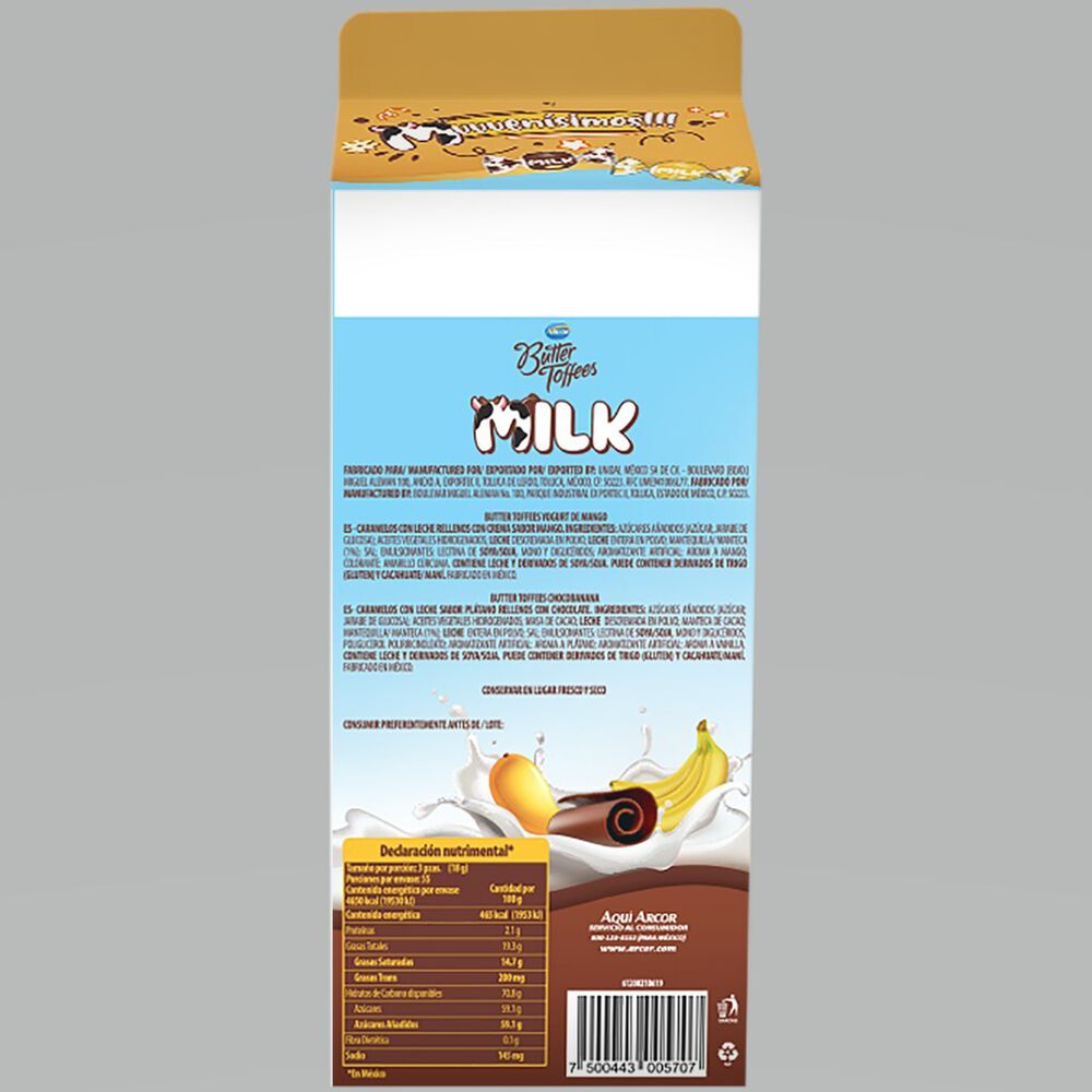 Caramelo Mix Relleno Butter Toffee Arcor 1 kg image number 2