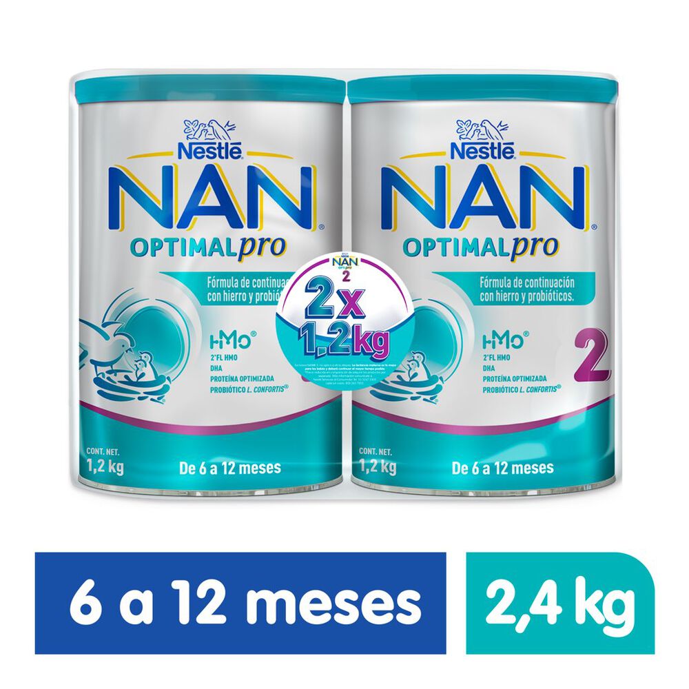 F&oacute;rmula Infantil Etapa 2 Nan Optimal Pro 2/1.2 Kg image number 1