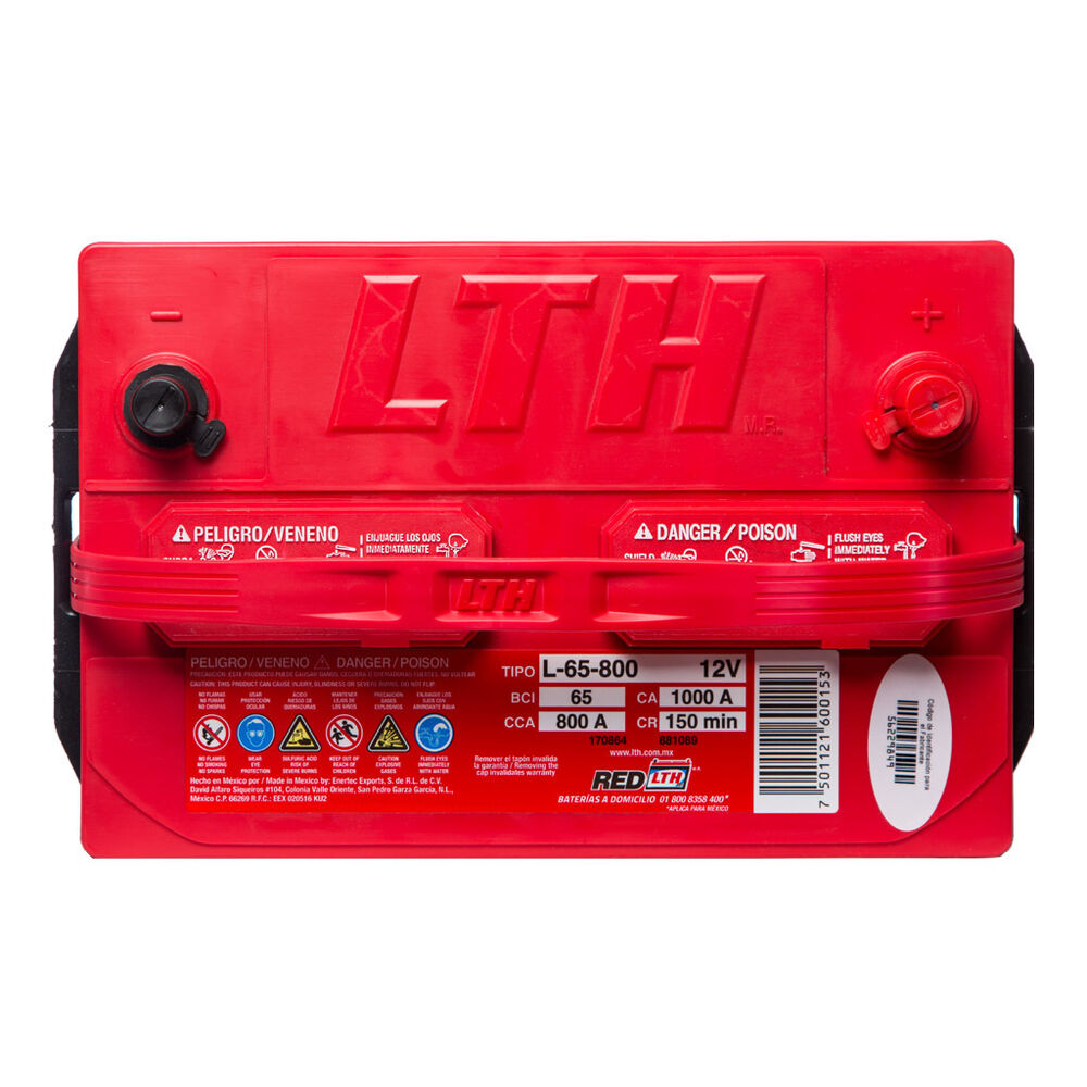 Bater&iacute;a Automotriz LTH 65-800 Tapa Roja Acumulador image number 1