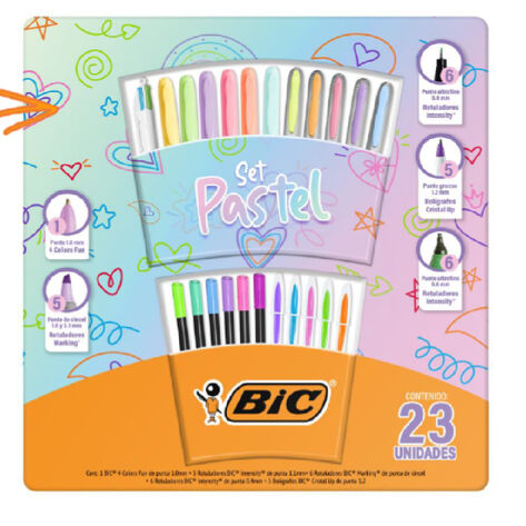 Set de plumones color pastel BIC