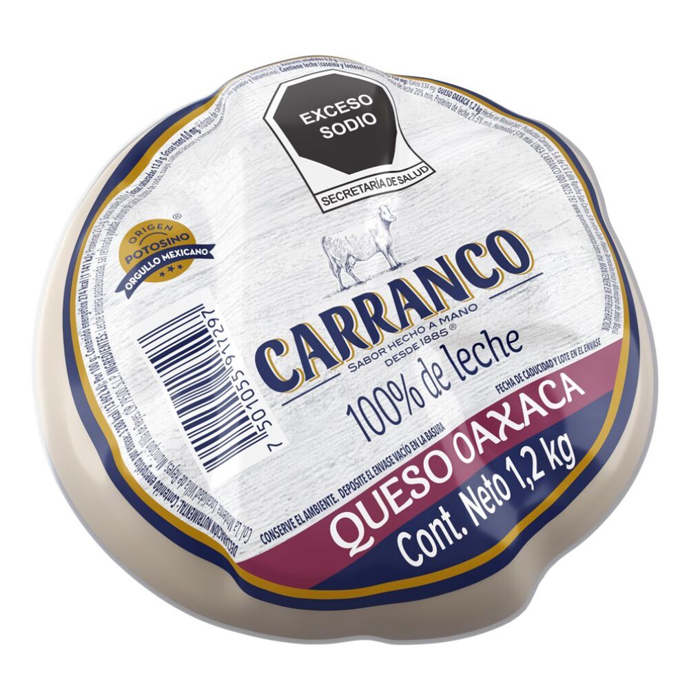 Queso Oaxaca Carranco 1.2 Kg image number 2