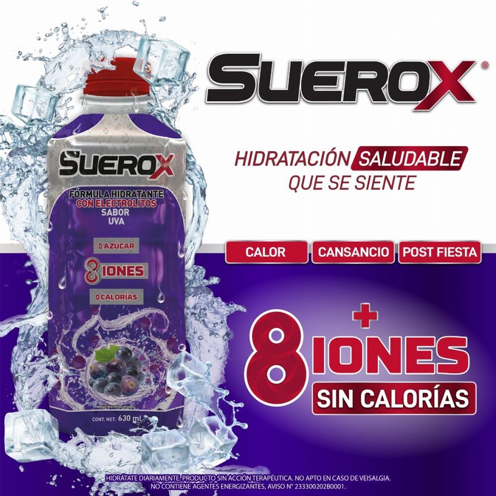 Suero Oral Sabor Uva Suerox 6/630 ml image number 4