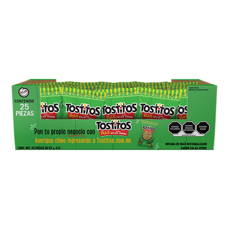 Botana de Ma&iacute;z Sabor Salsa Verde Tostitos 25/57 g