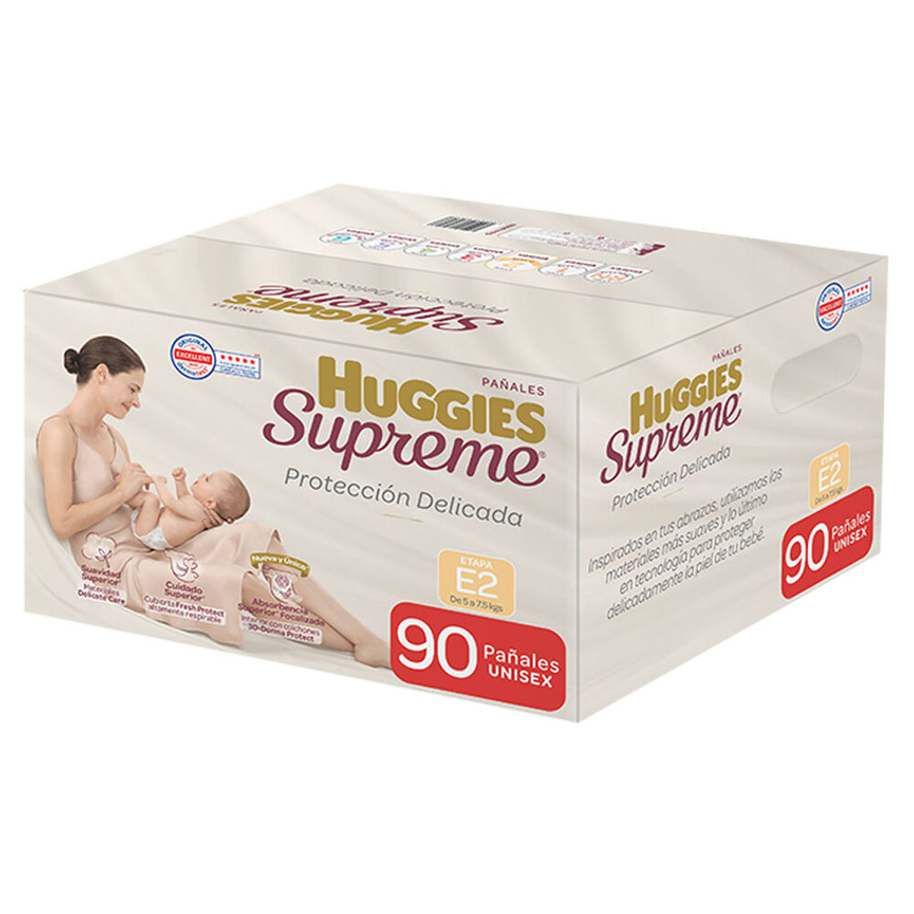 Pa&ntilde;al Etapa 2 Huggies Supreme 90 Pzas image number 1