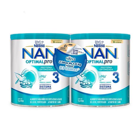 F&oacute;rmula Infantil NAN 3 Optimal Pro 2/1.6 Kg
