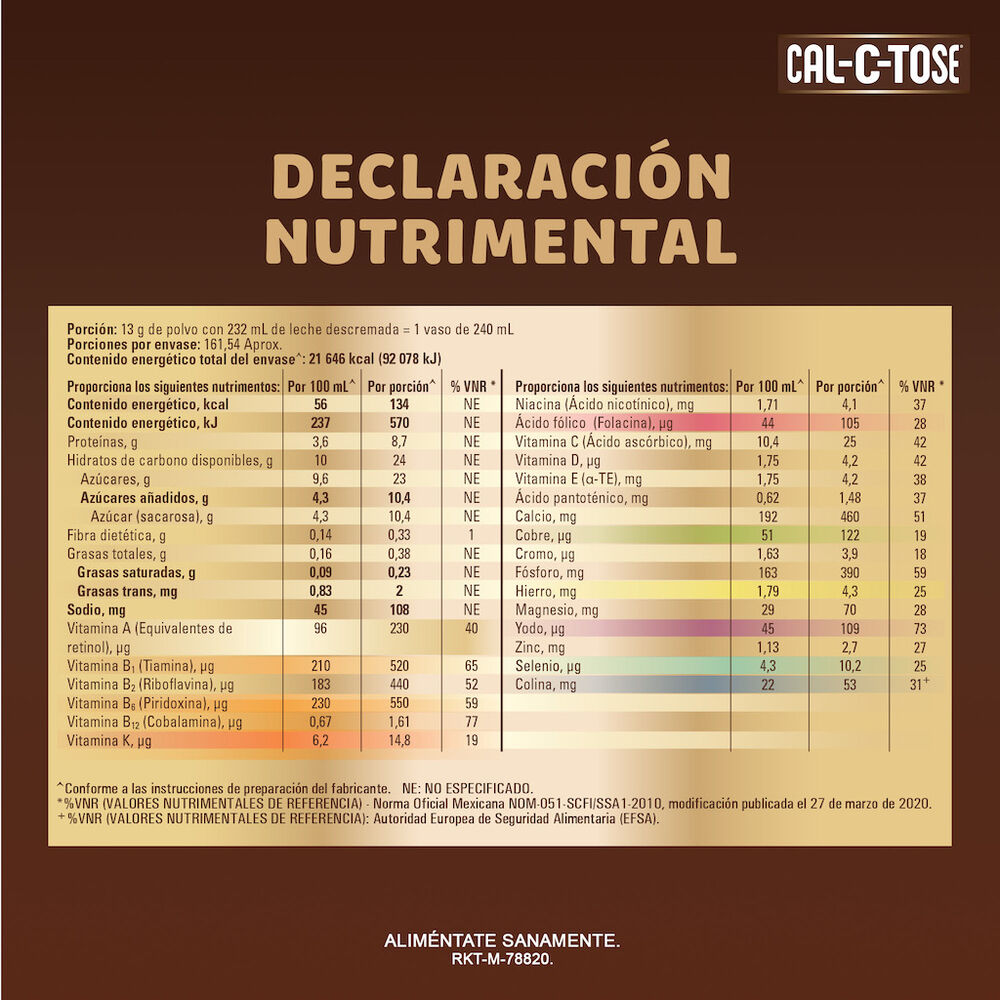 Chocolate en Polvo Cal C Tose 2.1kg image number 1