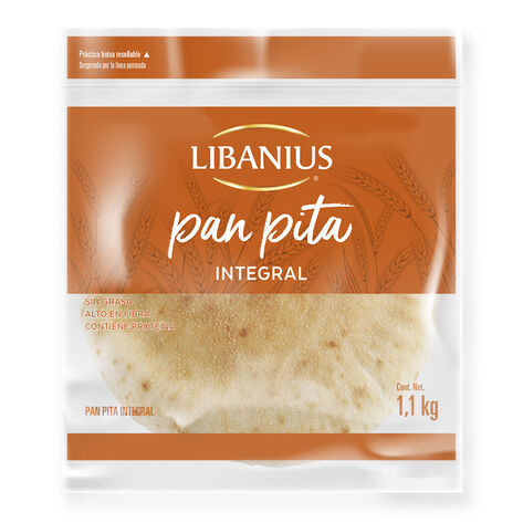 Pan Pita Integral Libanius 1.1 Kg
