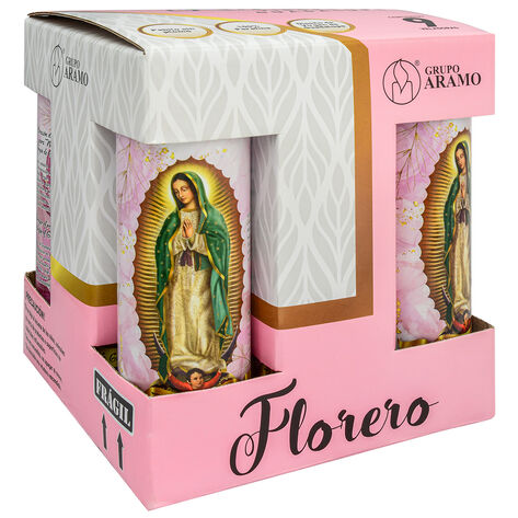Veladora Religiosa Virgen Aramo 9 pzas