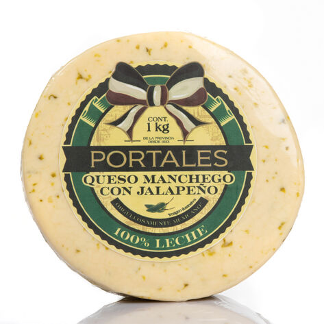 Queso Manchego con Jalape&ntilde;o 1Kg