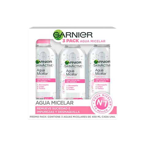 Agua Micelar Skin Active Garnier  3 / 400 ml