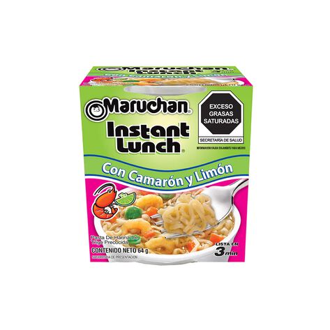 Sopa Inst&aacute;ntanea Camar&oacute;n y Lim&oacute;n Maruchan 12/64 g