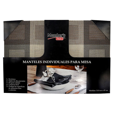 Manteles Rectangulares 8 Piezas Members Choice