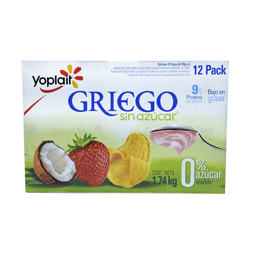 Yogurt griego S/Azucar Yoplait 12/145 gr image number 0
