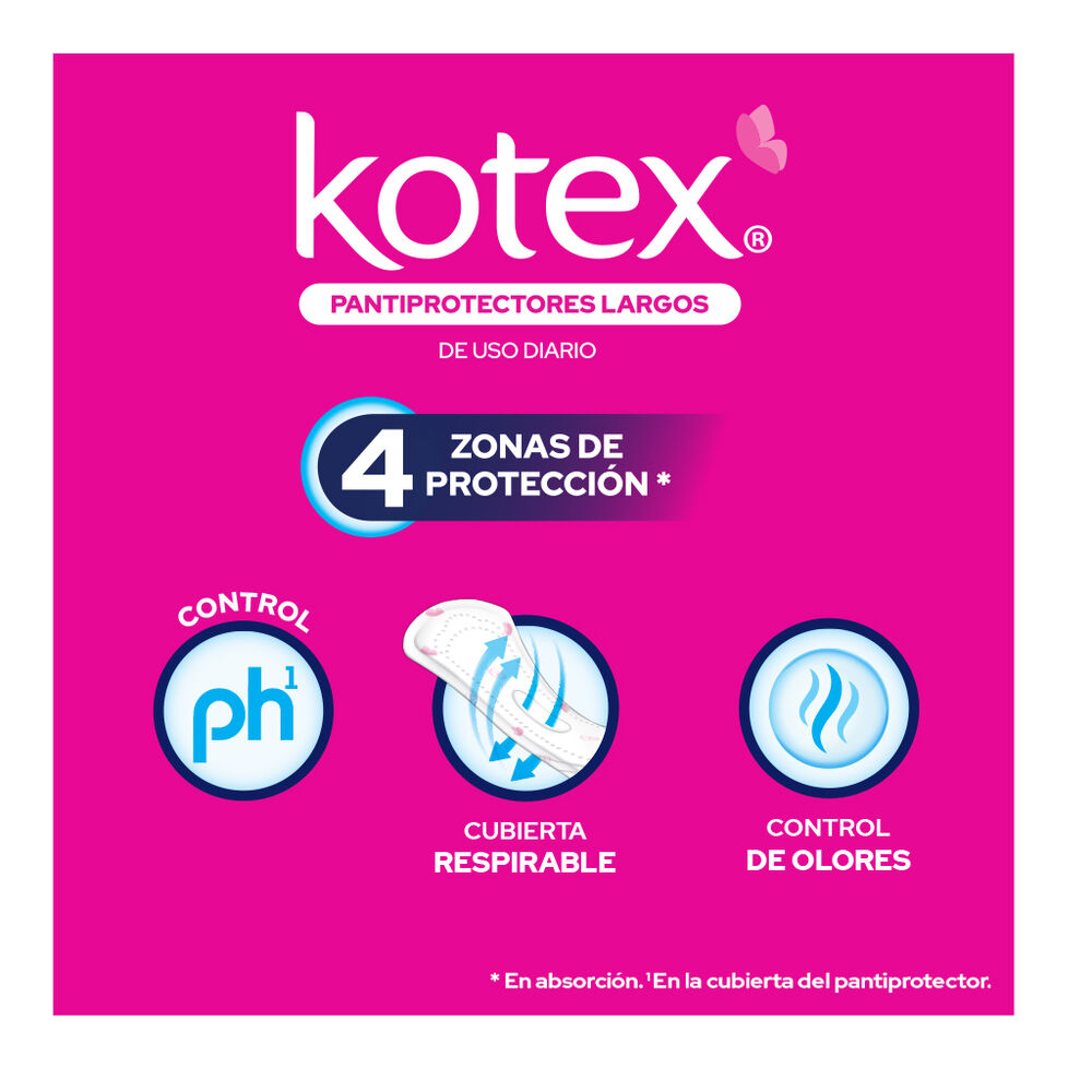 Pantiprotectores Largros Kotex 132 pzas image number 4
