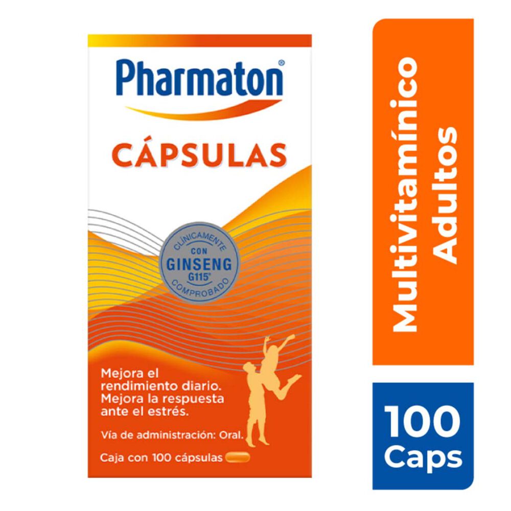 Pharmaton Multivitam&iacute;nico para Adultos 100 C&aacute;psulas. image number 5
