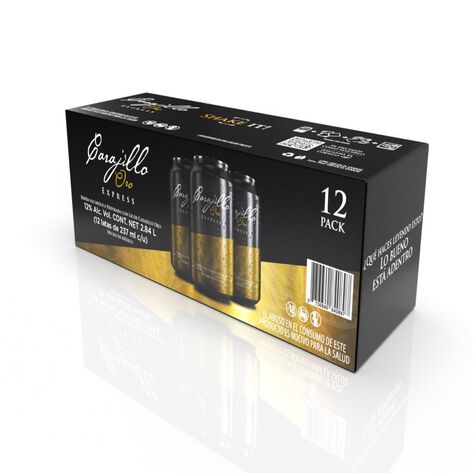 Bebida alcoh&oacute;lica preparada Carajillo Oro Express 237 ml 12 piezas